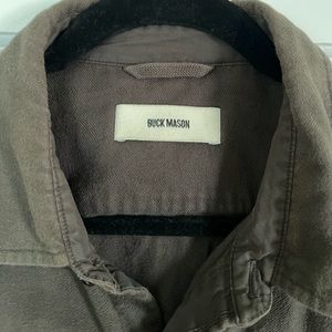 Buck Mason Dark Army green over shirt - Medium